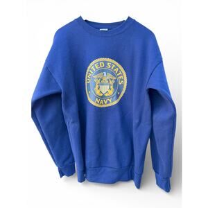 American Knitwear Blue Sweatshirts Navy United States Crewneck Sweatshirt XL